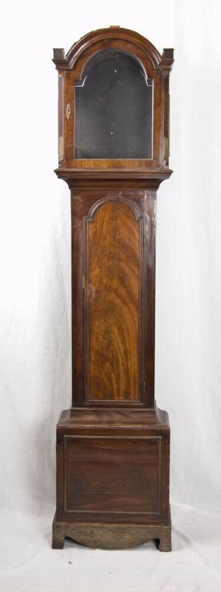 English Georgian Flame Mahogany Grandfather Clock Case @ 1770 Project