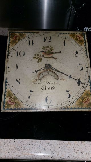 Antique Grand Father Clock Movement Face And English Movement C1810