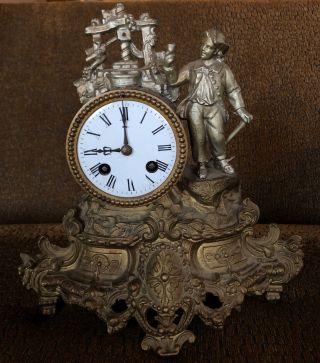 Antique French Japy Freres Mantle Clock 10332 1800s