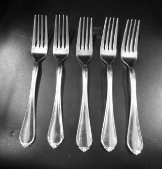 Reed & Barton Solange China Stainless Flatware - - Set Of 5 Dinner Forks