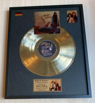 Modern Talking The 3rd Album Vinyl Gold Metallized Record Mounted In Frame