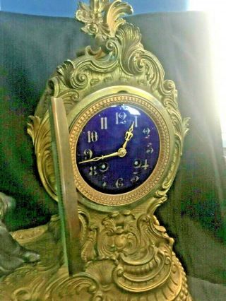 Antique 19th C Fancy Mantle Clock Bronze French movement fixable? Updated 2/21 2