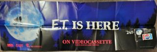 E.  T.  (1988) Video Dealer 56 X 18 Poster) 1st Ever Vhs Release,  Spielberg Classic