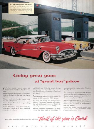 1955 Buick Riviera Special Hardtop Sedan Vintage Ad