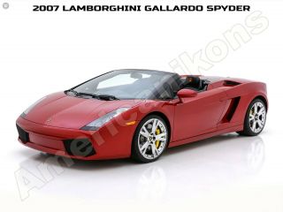2007 Lamborghini Gallardo Spyder Convertible Metal Sign: Exotic