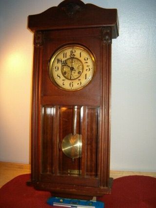 Antique Junghans German Wall Clock - Late 1800s