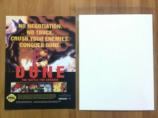 DUNE The Battle for Arrakis Sega Genesis 1993 Vintage Print Ad/Poster Official 2