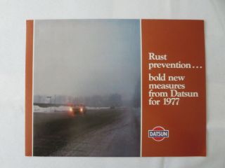 1977 Datsun Rust Prevention Brochure 280z 200sx 710 B210 F - 10 280 Z Nissan