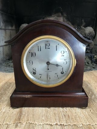 Antique Seth Thomas 8 Day Time/strike Mahogany Mantle Clock,  Cond.