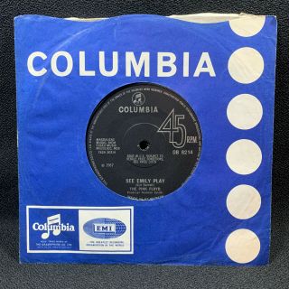 Pink Floyd See Emily Play Uk Columbia 1967 7 " 45 Vinyl Single Ex,  Beauty