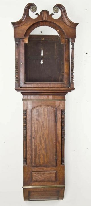 English Hanging Grandfather Clock Case @ 1830 Weight Driven Striking Norwich