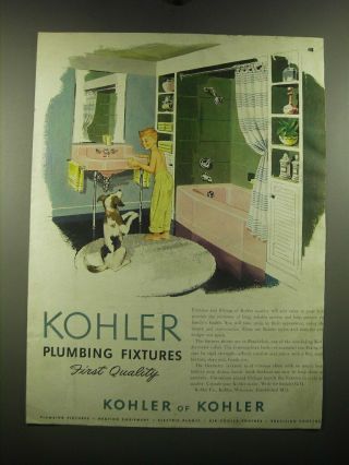1954 Kohler Plumbing Fixtures Ad - Kohler Plumbing Fixtures First Quality