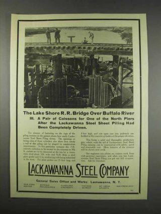 1913 Lackawanna Steel Company Ad - Lake Shore Bridge