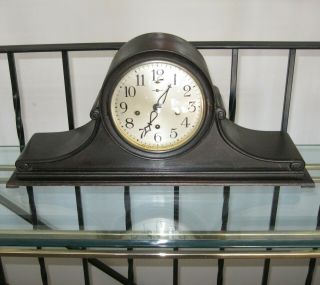 Vintage Haven Tambour Mantle Clock Westminster Chimes W/ Pendulum No Key