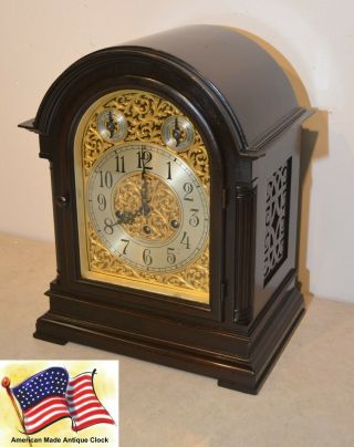 Restored Rare & Grand Antique Seth Thomas Chime Clock No.  73 - 1921 In Mahogany