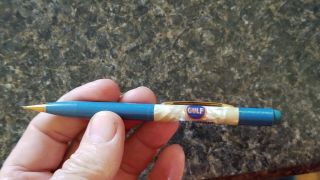 Gulf Oil Company Mechanical Pencil.  Worlds Finest Oil,  Russell,  Kansas