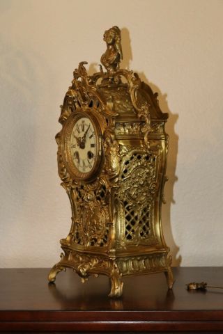 Gustav Becker mantel bronze clock,  France,  Germany,  circa 1892 2