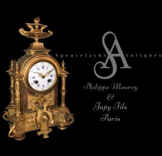 P H Mourey And Japy Fils Gilt Mantel Clock C1860
