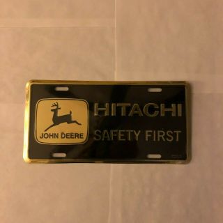 Rare Vintage John Deere Hitachi Employee License Plate