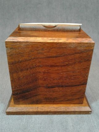 Hand Crafted Wood Toothpick Dispenser,  Signed