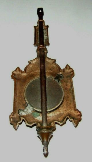 E N WELCH pressed glass insert bronze pendulum 2