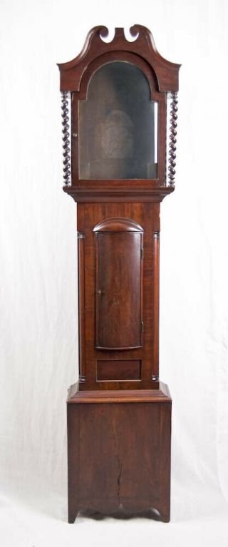 Scottish Flame Mahogany Grandfather Clock Case Only @ 1830