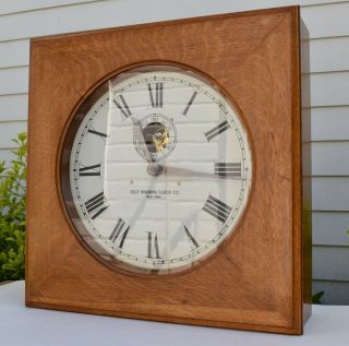 Self Winding Clock Co in Oak Case,  near complete & ready to wire 2
