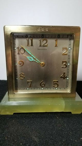 Tiffany & Co.  Clock Art Deco Two Sided Partners Desk Clock 8day Swiss Movement