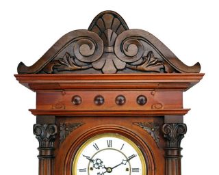 Highly Carved German Gustav Becker Grand Sonnerie 3 wt Vienna Regulator Clock 2