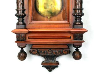 Highly Carved German Gustav Becker Grand Sonnerie 3 wt Vienna Regulator Clock 6