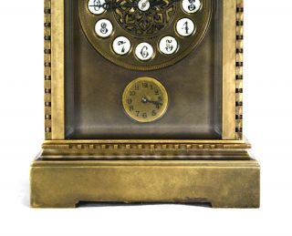 French Style Petite Sonnerie Striking Quarter Repeater Brass Carriage Clock 6