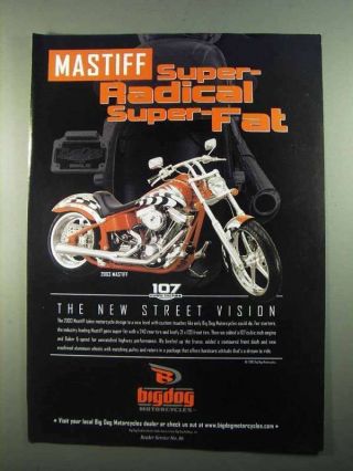 2003 Big Dog Mastiff Motorcycle Ad - - Radical
