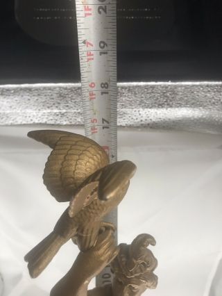 Falconeer Statue Bronze Copper Brass Metal French Fish Fishing 20” 3lbs, 5