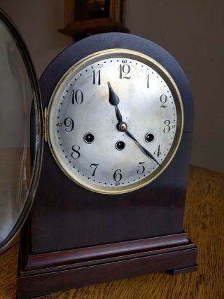 1920 Junghans Westminster Chime Mahogany Mantle Clock B - 20,  Model 160.  Restored 2