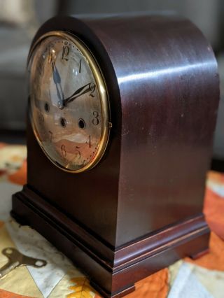 1920 Junghans Westminster Chime Mahogany Mantle Clock B - 20,  Model 160.  Restored 3