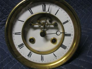 French Mantle Clock Movement With Visible Escapement B&g