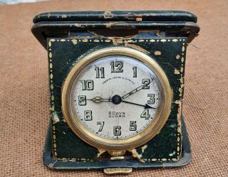 Concord Watch 8 Day Alarm Travel Clock - Shreve,  Crump And Low Co.  Pre 1930