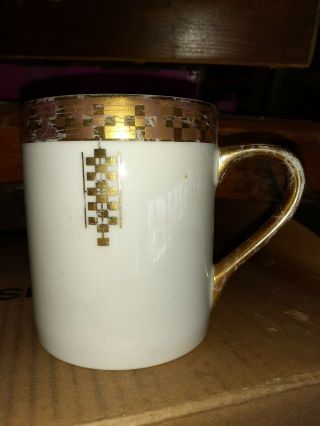 Tiffany & Co Imperial Frank Lloyd Wright 1992 Japan Gold Trimmed Mug