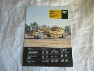 1998 Cat Caterpillar 621f 623f 627f Wheel Tractor - Scraper Brochure