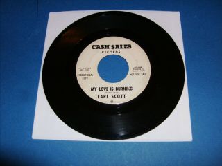 Earl Scott " All Mixed Up " Cash Sales - 101 Dj Promo Nm - Soul 45 Rpm