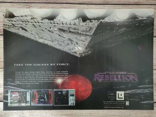 Star Wars Rebelion Pc Game 1998 2 - Page Vintage Promo Ad Art Print Poster Retro