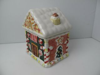 Vintage World Bazaar Inc Ceramic Christmas Gingerbread House Cookie Jar
