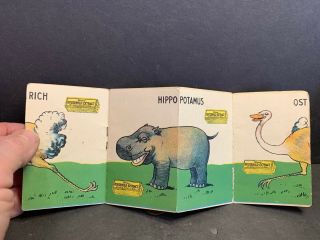 Vintage Hires Rootbeer Household Extract Folding Hybrid Animals Booklet 3