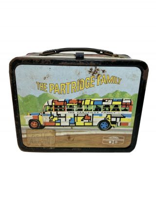 Vintage The Partridge Family Metal Lunchbox 1971 With Thermos Collectible