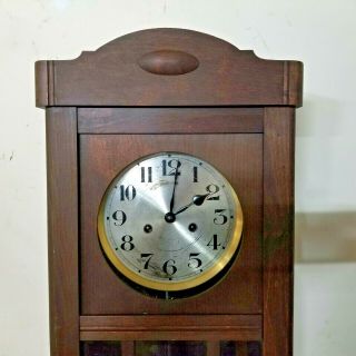 Gustav Becker 1900 German Wall Clock With 3 Chime Rod Bim Bam Strike - Bevel Glass 2