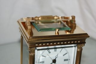 Large fancy repeater carriage clock,  day,  month,  alarm, 4