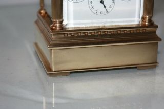 Large fancy repeater carriage clock,  day,  month,  alarm, 5