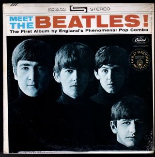 Meet The Beatles Lp Capitol Record Club 1969 - 1971 Green Label St 8 - 2047 Shrink