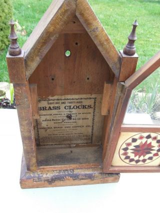 Antique Ansonia Brass & Copper Co.  Wooden Clock Case