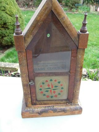 Antique Ansonia Brass & Copper Co.  Wooden Clock Case 2